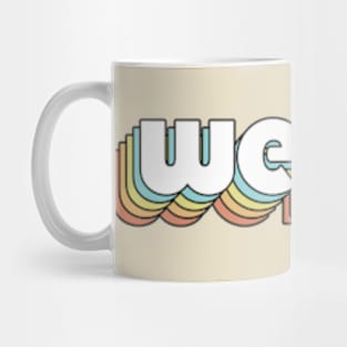 Wendy - Retro Rainbow Typography Faded Style Mug